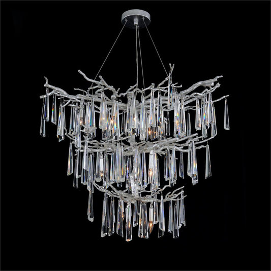 Lucent Twelve-Light Crystal Drop Chandelier - Richardrider