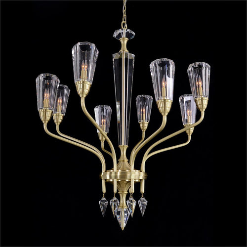Sherwood Eight-Light Chandelier in Satin Gold - Richardrider