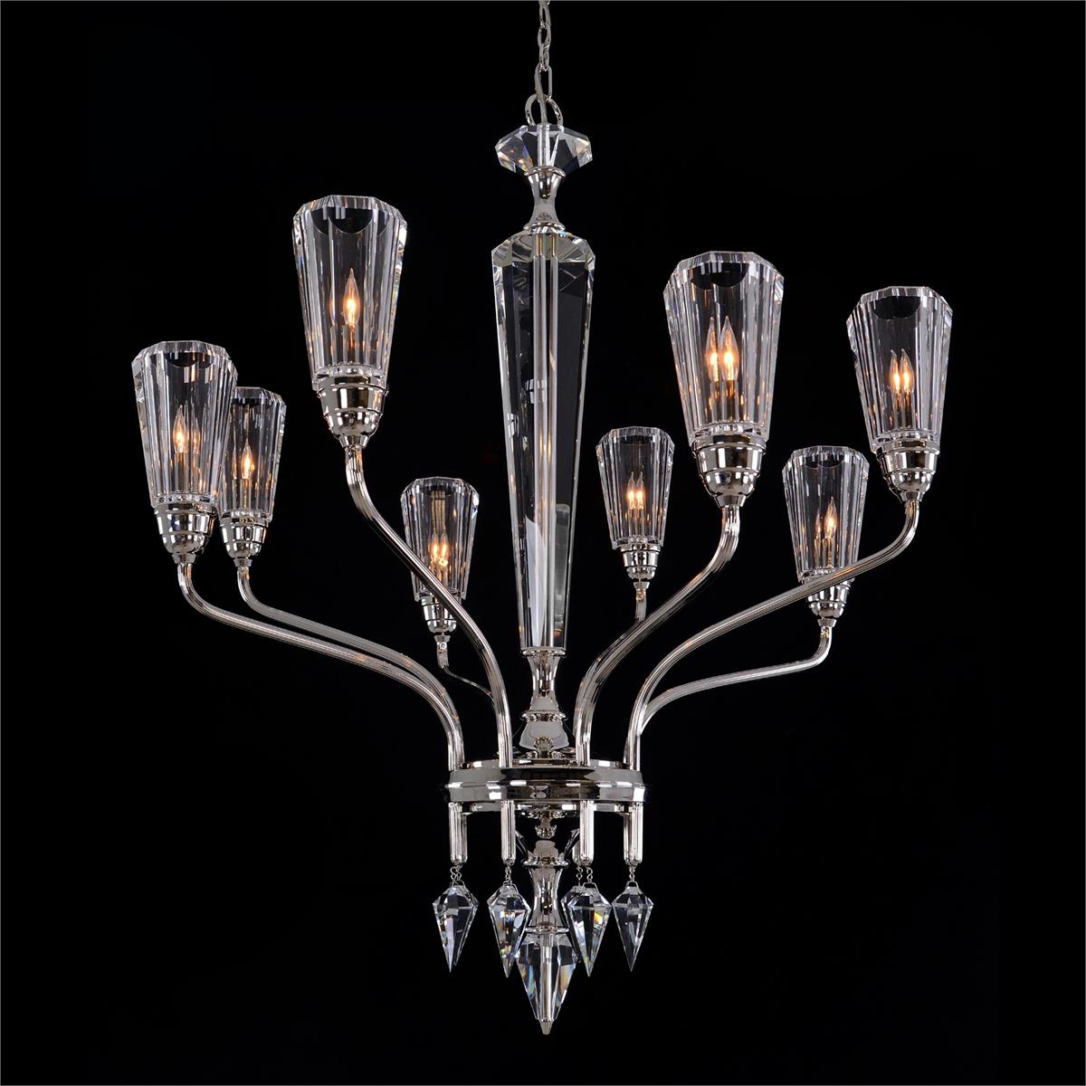 Sherwood Eight-Light Chandelier in Polished Nickel - Richardrider