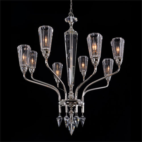 Sherwood Eight-Light Chandelier in Polished Nickel - Richardrider