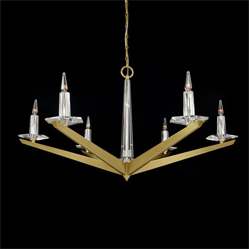 Antares Natural Brass Six Light Chandelier 48'' - Richardrider