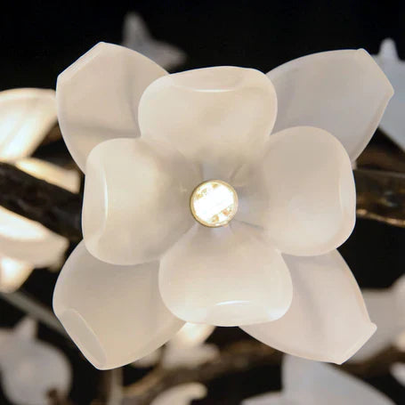 Churippu Magnolia & Tulip Glass Bronze Vertical Twenty-One Light Chandelier AJC-9326 - Richardrider