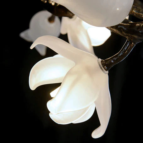 Churippu Magnolia & Tulip Glass Bronze Vertical Twenty-One Light Chandelier AJC-9326 - Richardrider