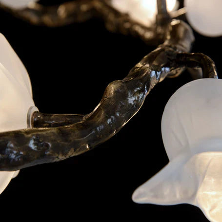 Churippu Magnolia & Tulip Glass Bronze Vertical Twenty-One Light Chandelier AJC-9326 - Richardrider