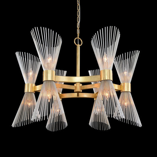 Bonheur Twelve-Light Glass Chandelier - Richardrider