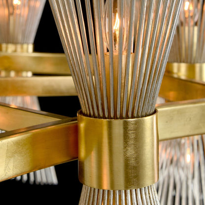 Bonheur Twelve-Light Glass Chandelier - Richardrider