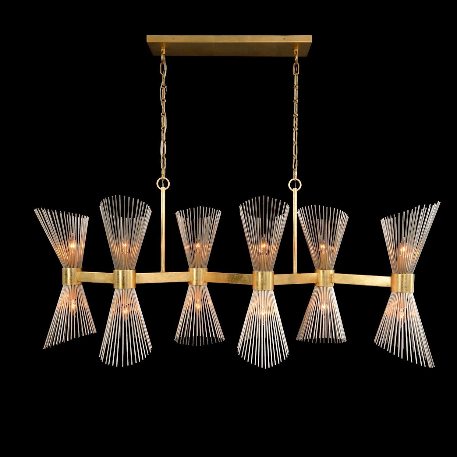Bonheur Glass Crystal Twelve-Light Horizontal Chandelier - Richardrider