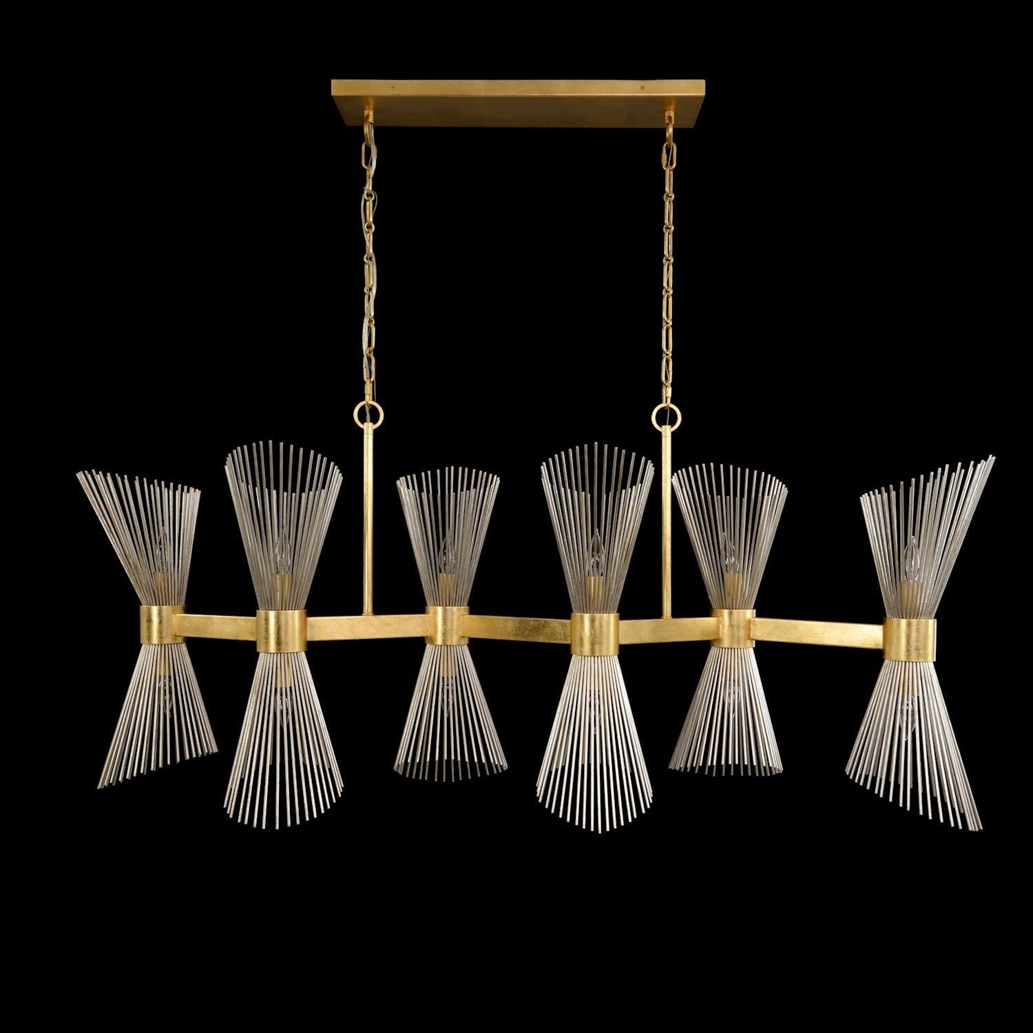 Bonheur Glass Crystal Twelve-Light Horizontal Chandelier - Richardrider