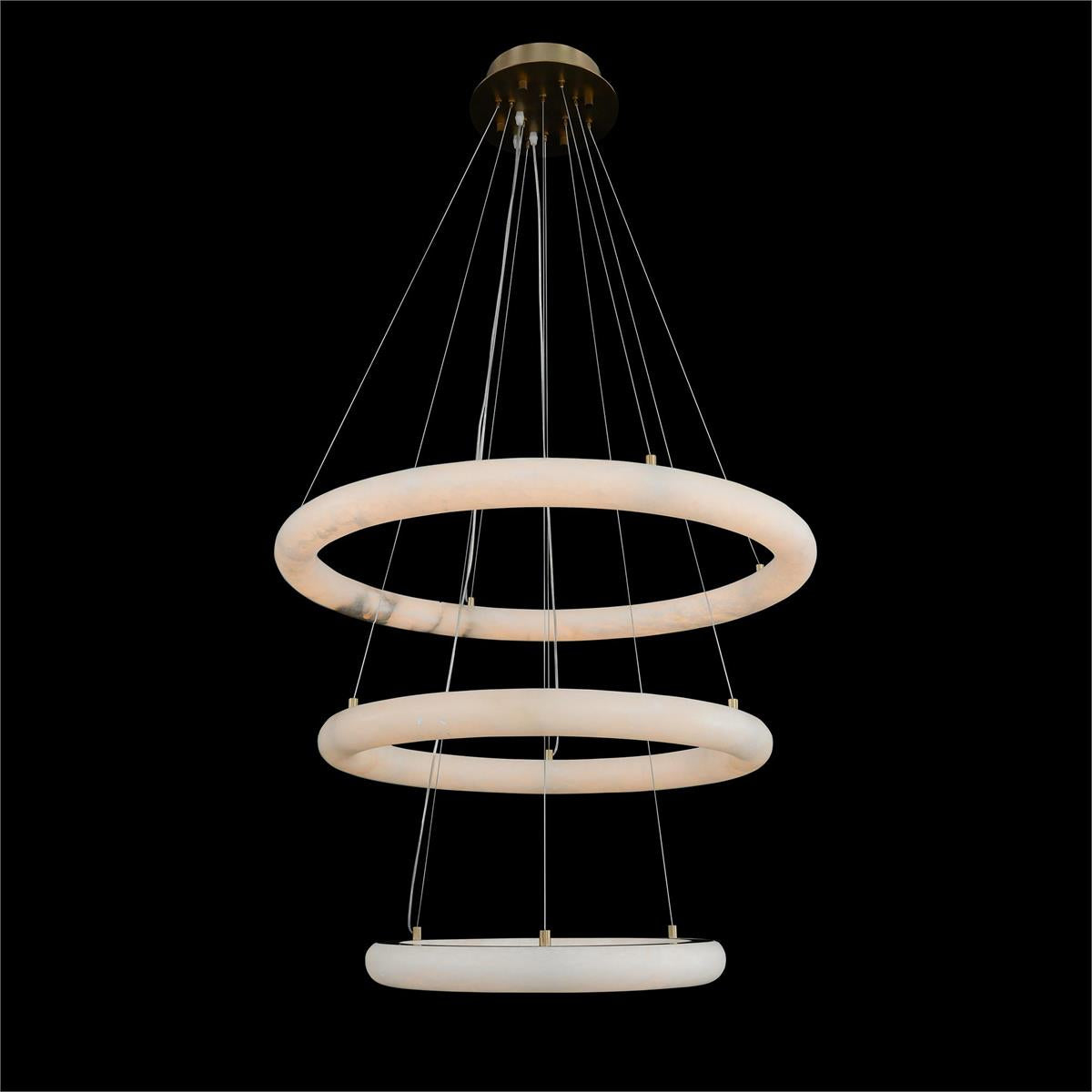 Luca Three-Tier Alabaster Pendant Chandelier - Richardrider