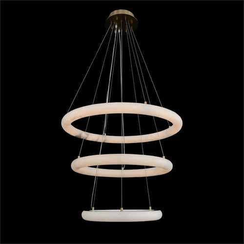 Luca Three-Tier Alabaster Pendant Chandelier - Richardrider