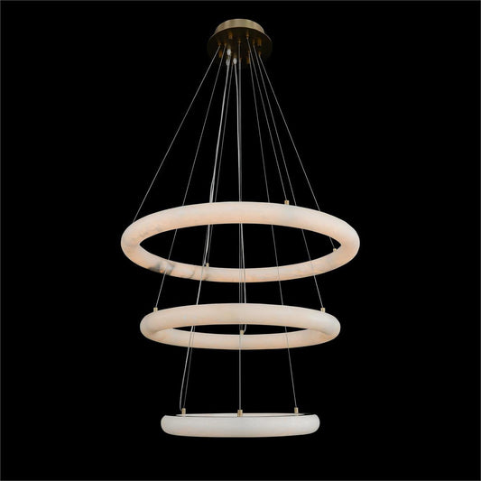Luca Three-Tier Alabaster Pendant Chandelier - Richardrider