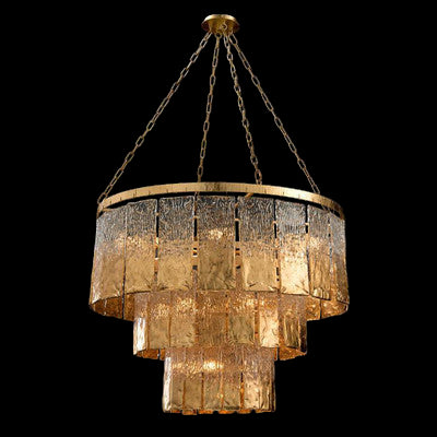 TWILIGHT SIXTEEN-LIGHT SLUMPED GLASS CHANDELIER - Richardrider