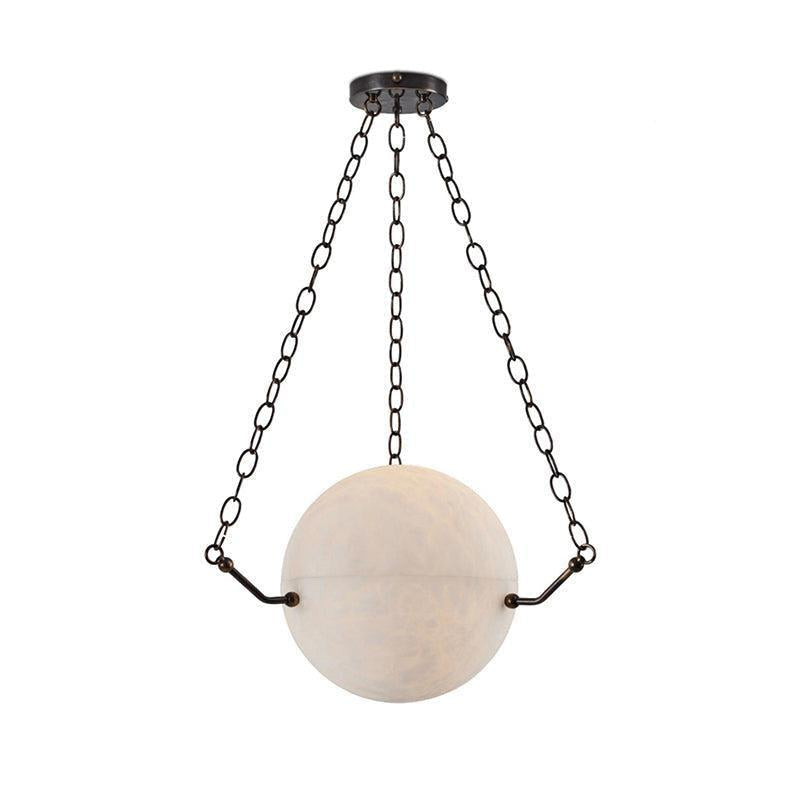 Aaron Alabaster Sphere Suspension Lamp, Pendant Kitchen Island Lamp - Richardrider