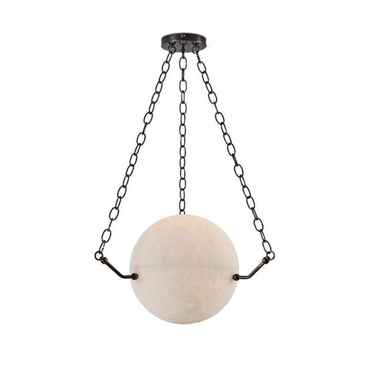 Aaron Alabaster Sphere Suspension Lamp, Pendant Kitchen Island Lamp - Richardrider