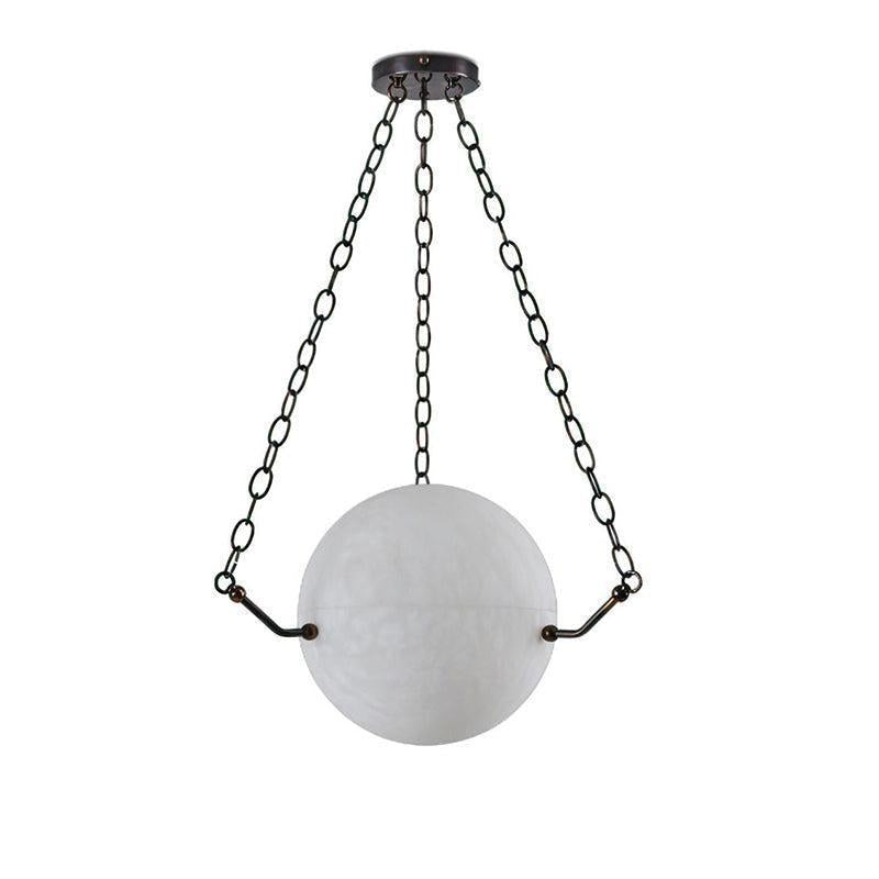 Aaron Alabaster Sphere Suspension Lamp, Pendant Kitchen Island Lamp - Richardrider