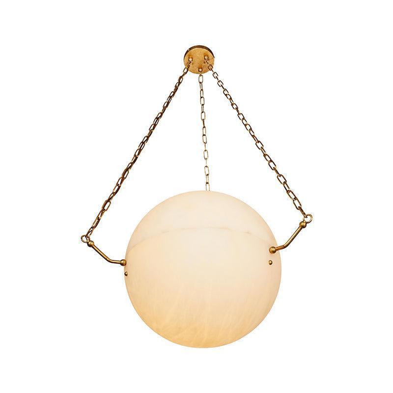 Aaron Alabaster Sphere Suspension Lamp, Pendant Kitchen Island Lamp - Richardrider