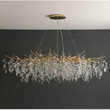 French Branch Elegant Crystal Leaves Chandelier - Richardrider