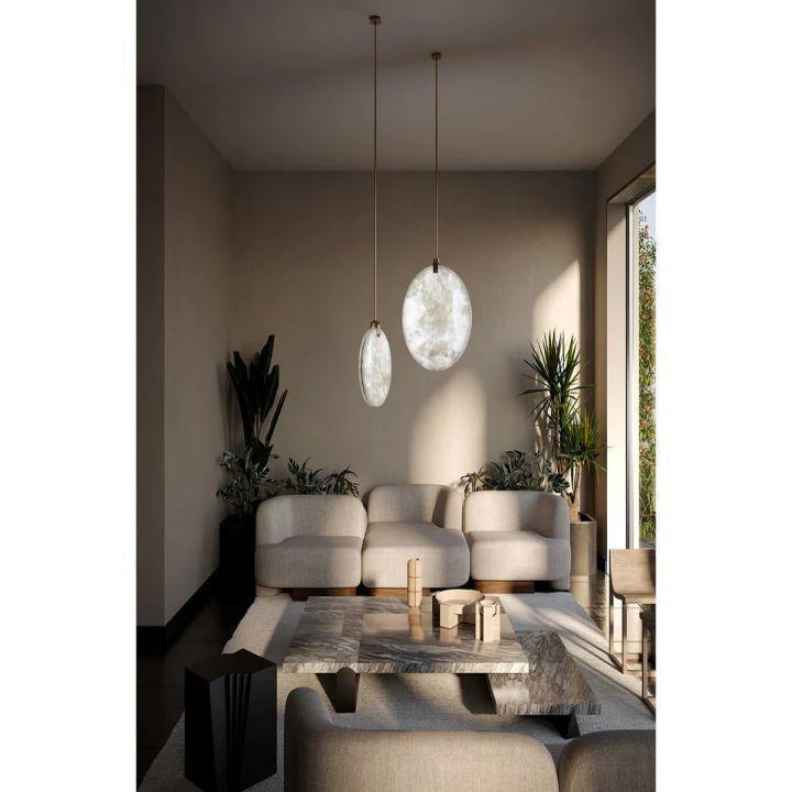 Alabaster Disc Pendant Light - Richardrider