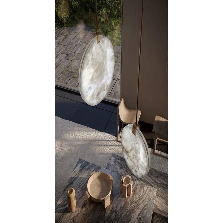 Alabaster Disc Pendant Light - Richardrider