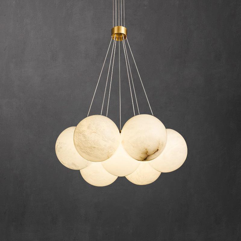 Alabaster Anne Globe Art Pendant Light - Richardrider