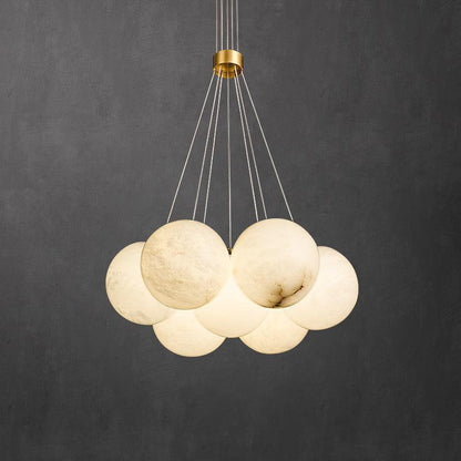 Alabaster Anne Globe Art Pendant Light - Richardrider
