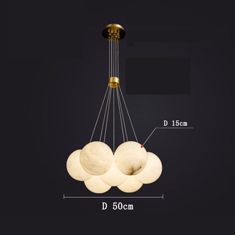 Alabaster Anne Globe Art Pendant Light - Richardrider