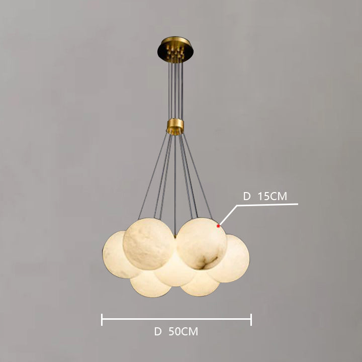 Alabaster Globe Art Pendant Light - Richardrider