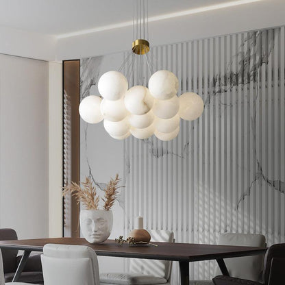Alabaster Anne Globe Art Pendant Light - Richardrider