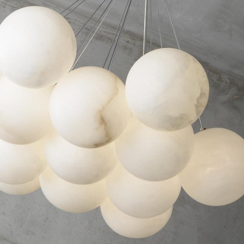 Alabaster Anne Globe Art Pendant Light - Richardrider