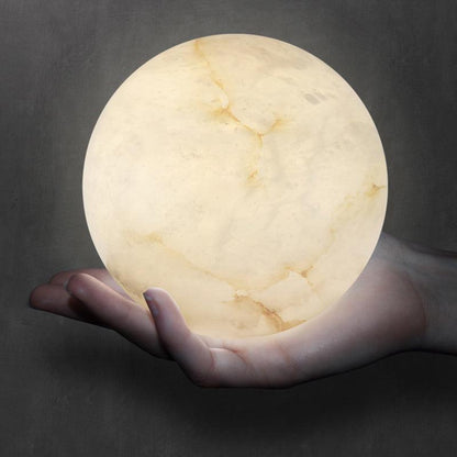 Alabaster Anne Globe Art Pendant Light - Richardrider
