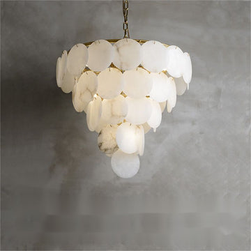 Charlene Alabaster Multi-Tier Round Chandelier - Richardrider