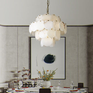 Charlene Alabaster Multi-Tier Round Chandelier - Richardrider