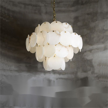 Charlene Alabaster Multi-Tier Round Chandelier - Richardrider