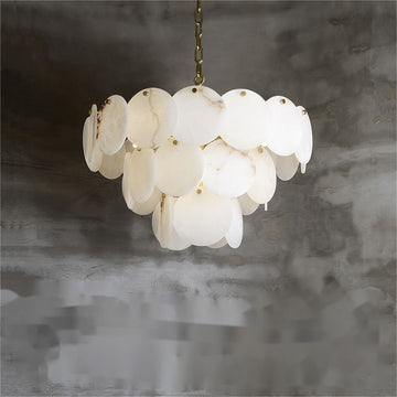 Charlene Alabaster Multi-Tier Round Chandelier - Richardrider
