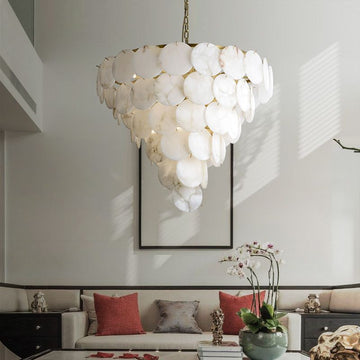 Charlene Alabaster Multi-Tier Round Chandelier - Richardrider