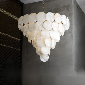 Charlene Alabaster Multi-Tier Round Chandelier - Richardrider