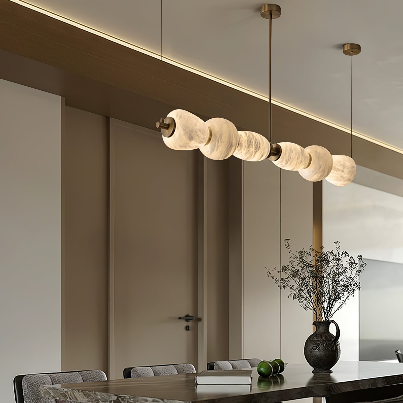 Alabaster Pebble Linear Chandelier - Richardrider