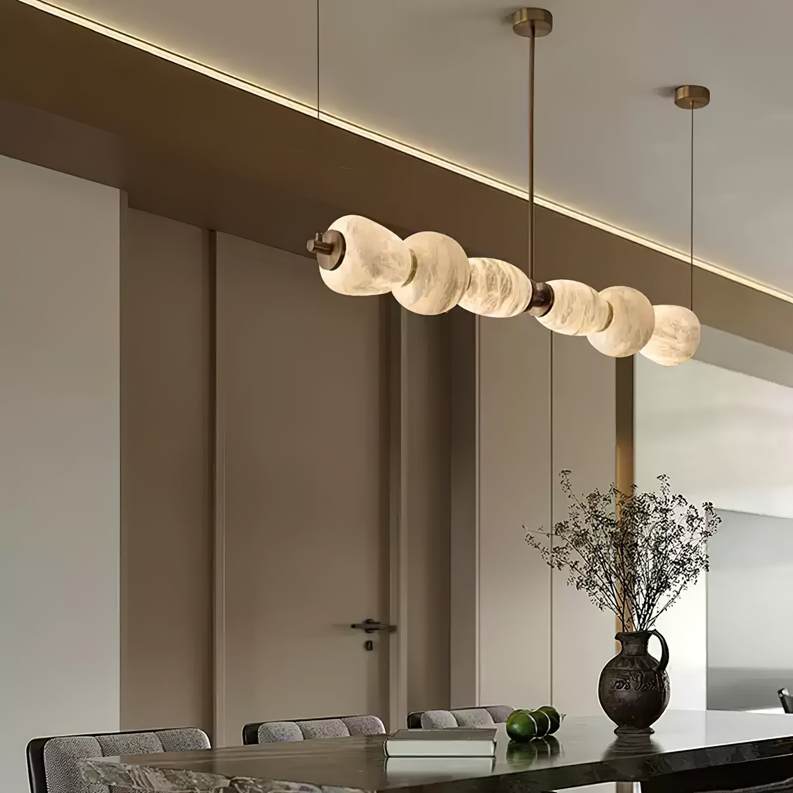 Alabaster Pebble Linear Chandelier - Richardrider