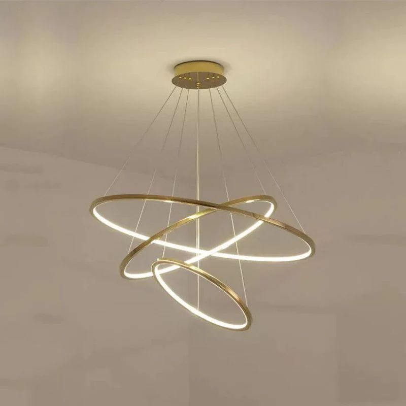Amina Quartz Golden Rings Chandelier - Richardrider