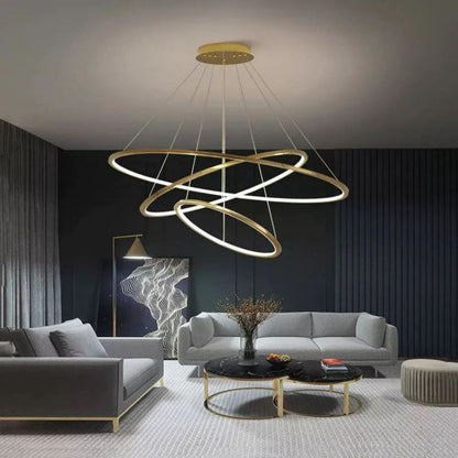 Amina Quartz Golden Rings Chandelier - Richardrider