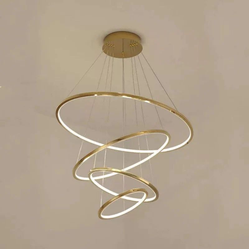 Amina Quartz Golden Rings Chandelier - Richardrider