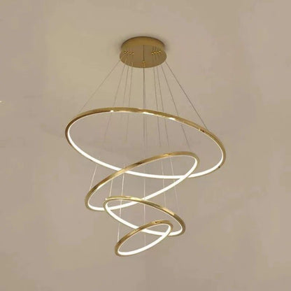Amina Quartz Golden Rings Chandelier - Richardrider