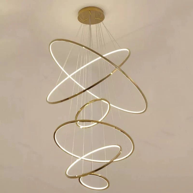 Amina Quartz Golden Rings Chandelier - Richardrider