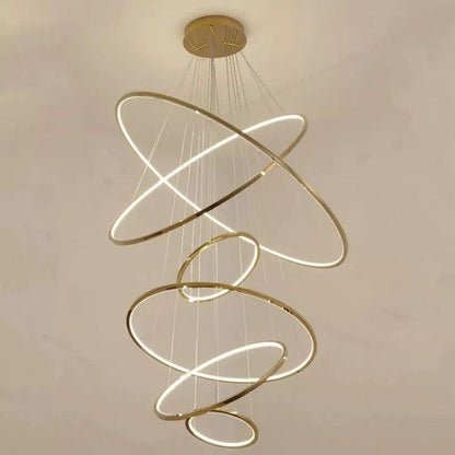 Amina Quartz Golden Rings Chandelier - Richardrider