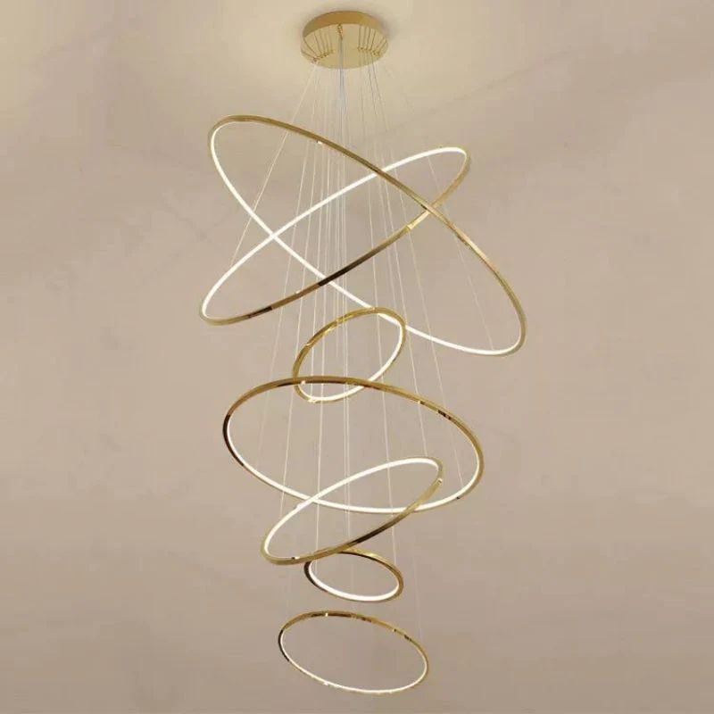 Amina Quartz Golden Rings Chandelier - Richardrider