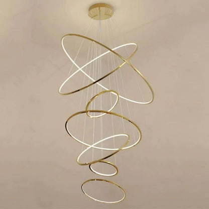 Amina Quartz Golden Rings Chandelier - Richardrider