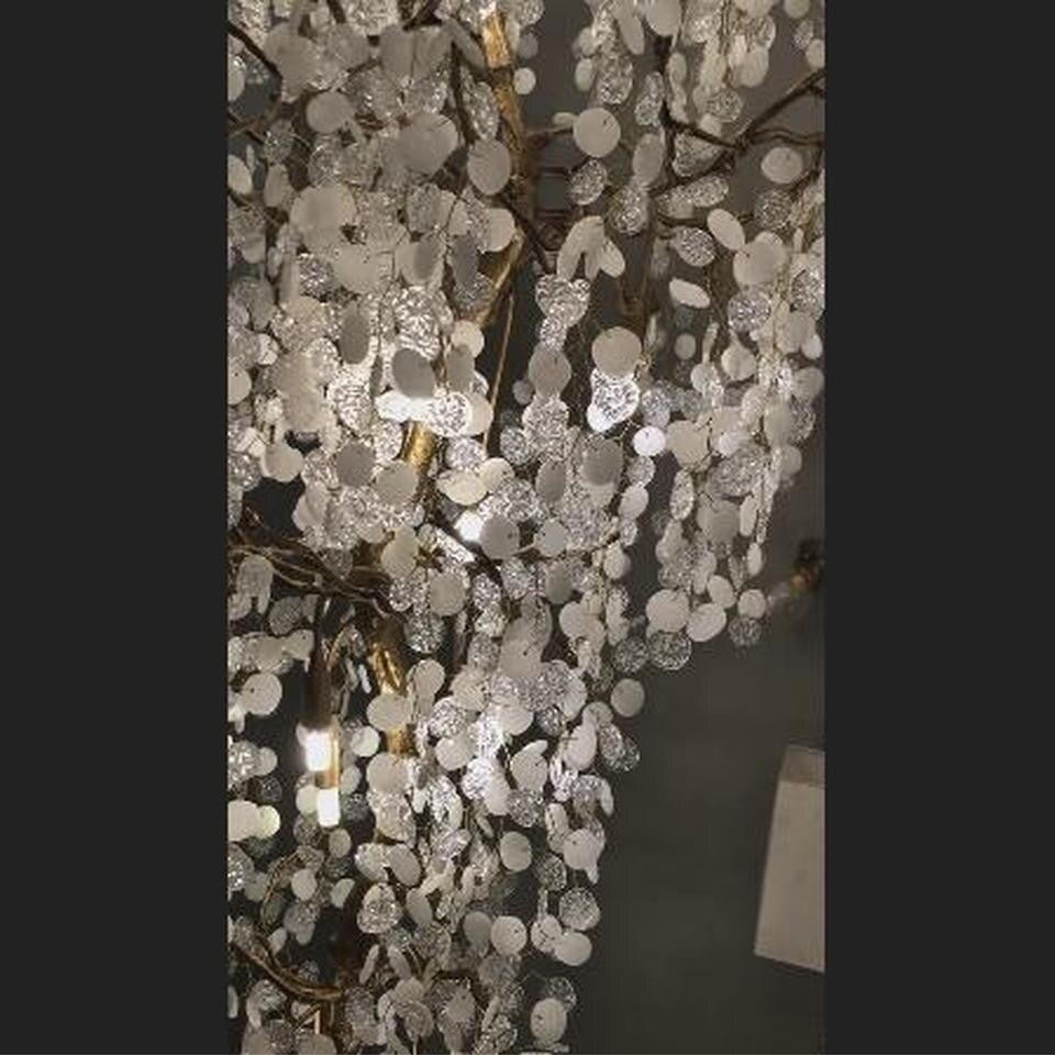 Arabella Blossom: Stairwell Lighting Chandelier - Long Drop Stairwell Pendant Lights - Foyer Staircase Chandelier