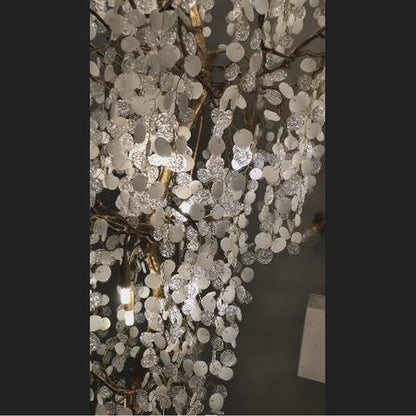 Arabella Blossom: Stairwell Lighting Chandelier - Long Drop Stairwell Pendant Lights - Foyer Staircase Chandelier