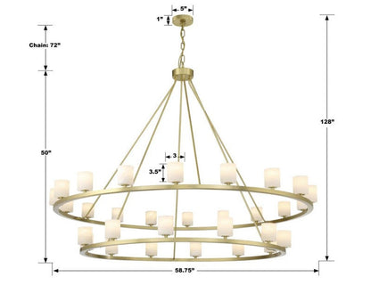 Agron 30 Light Alabaster Chandelier - Richardrider