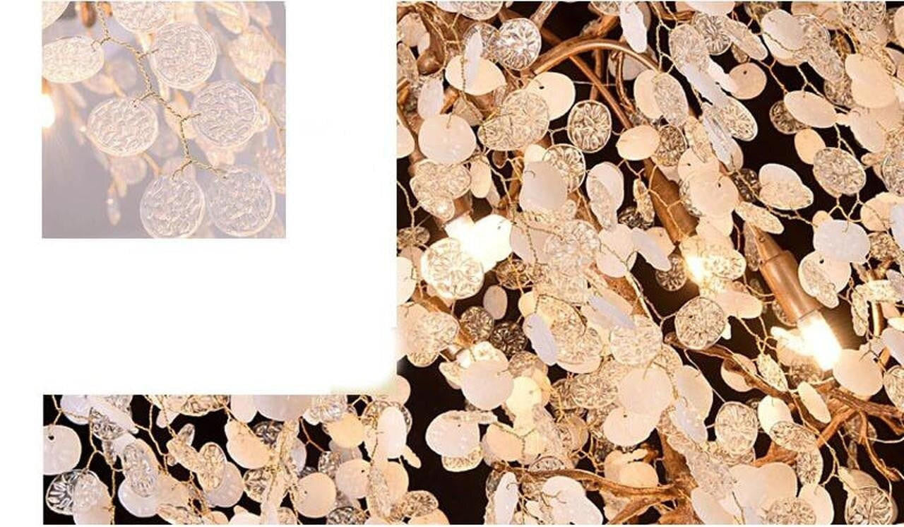 Arianna: Blossom Chandelier - White Flower Chandelier - White And Gold Light Fixture